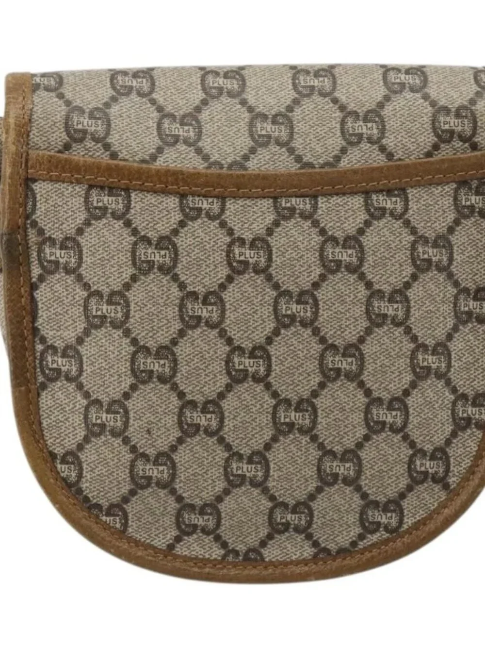 GUCCI GG Plus Supreme Shoulder Bag PVC Beige Gold Auth ka4547 - Picture 2 of 15